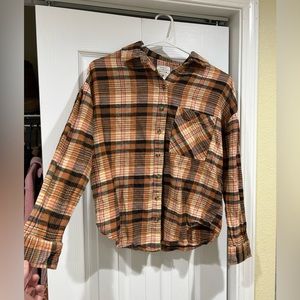 Orange billabong flannel